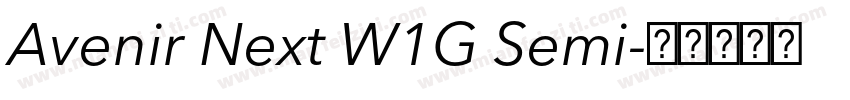 Avenir Next W1G Semi字体转换